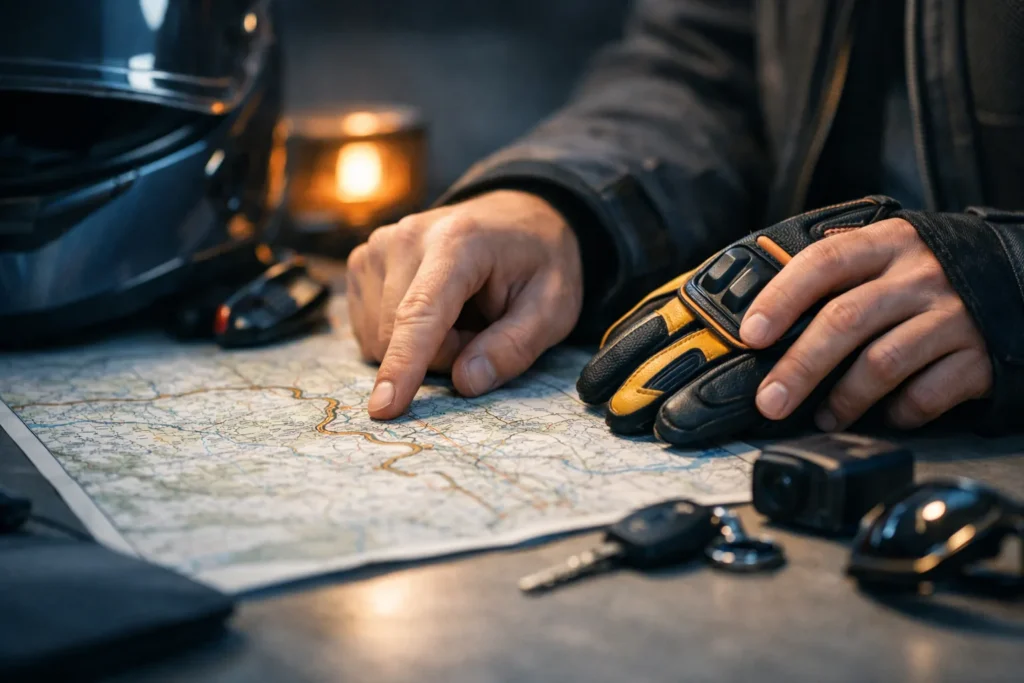 Boucles panoramiques en deux‑roues : sécurité