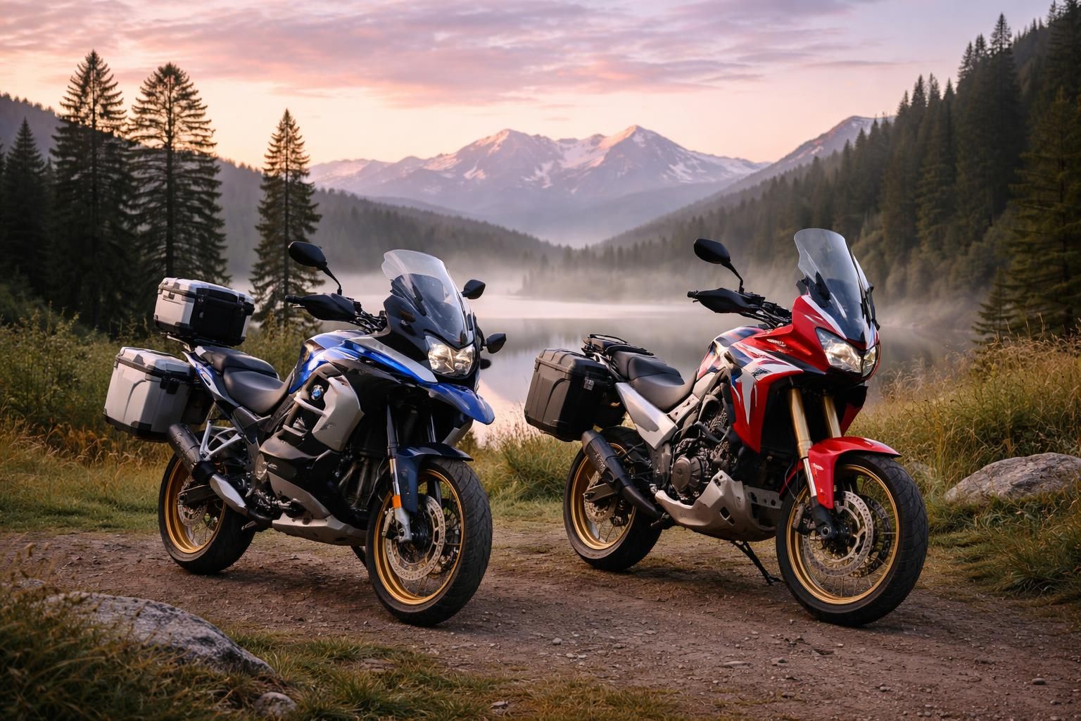 découvrez les motos idéales pour les voyages nomades avec les bmw gs 1250 adventure et honda africa twin, conçues pour affronter toutes les routes et aventures.